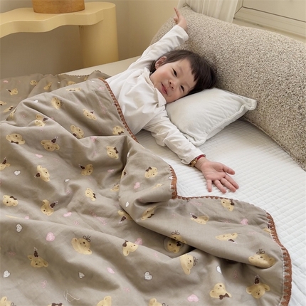 91家纺网 家纺一手货源 找家纺 （总）暖生活 2025新款儿童全棉双层纱夏被被子被芯