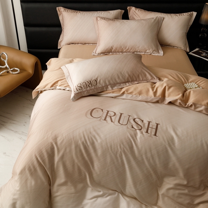 91家纺网 家纺一手货源 找家纺 金奇达2025新款【露娜】-轻氧水光天丝棉四件套（标准号全网控价（折后券后）不低于298元） 露娜-咖茶色