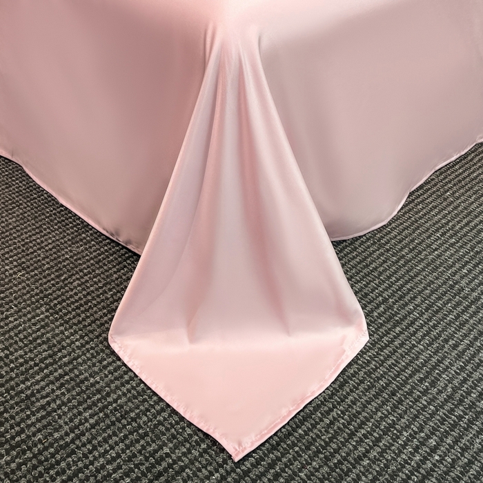 91家纺网 家纺一手货源 找家纺 佳品居 2025新款直播水洗天丝夏被冰丝夏凉被空调被四件套 兮颜粉