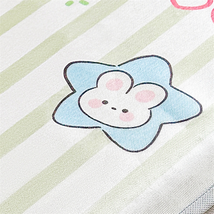 91家纺网 家纺一手货源 找家纺 雯豆家纺 2025夏季新品冰藤印花床笠三件套加厚冰丝软藤席小清新印花床罩单件 冰藤席-床笠款-阳光兔