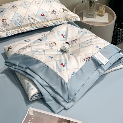 91家纺网 家纺一手货源 找家纺 （总）佳品居 2025新款直播水洗天丝夏被冰丝夏凉被空调被四件套