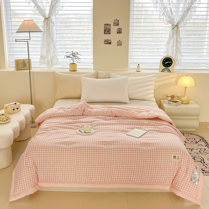 91家纺网 家纺一手货源 找家纺 （总）爱宝被业 2025新款无印风新疆棉花夏被 100%新疆棉花