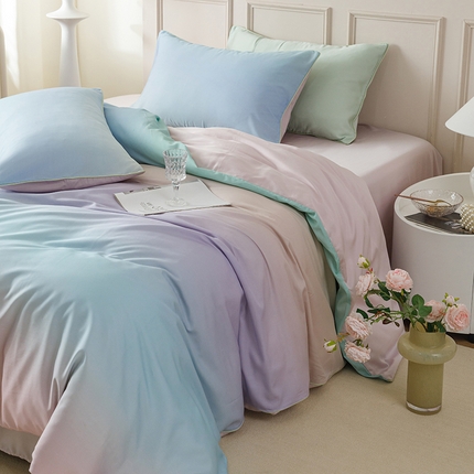 91家纺网 家纺一手货源 找家纺 金奇达2025新款【格林】-轻氧水光莱赛尔四件套（标准号全网控价（折后券后）不低于268元） 星河入梦