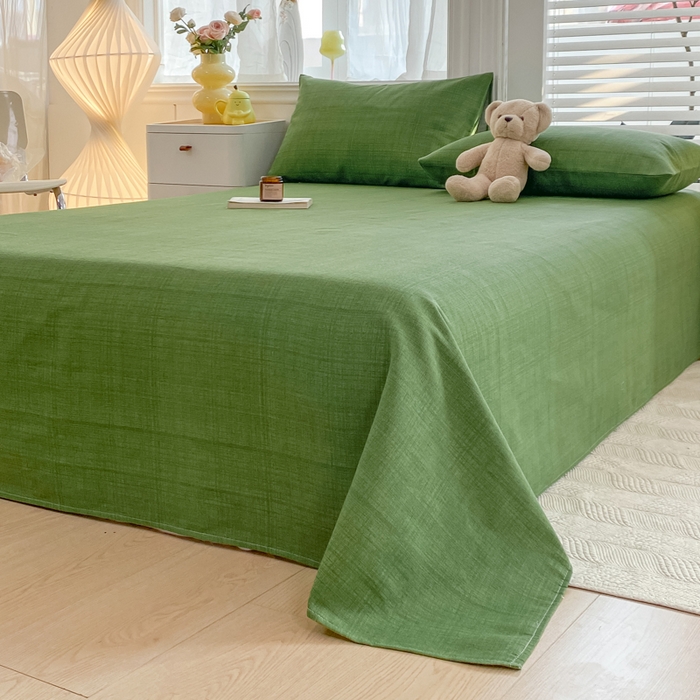 91家纺网 家纺一手货源 找家纺 米柳2025新款原棉老粗布凉席系列 尚影绿