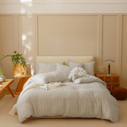 91家纺网 家纺一手货源 找家纺 （总）瑞米家居 2024新款亲肤舒适A类双层纱四件套