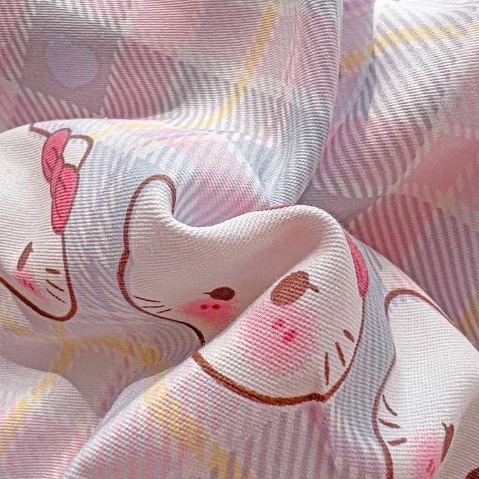 91家纺网 家纺一手货源 找家纺 棉生活家纺 2025新款ins全棉小清新系列四件套 甜果季