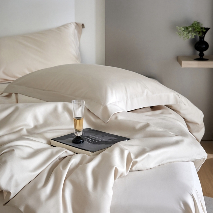 91家纺网 家纺一手货源 找家纺 金奇达2025新款【可芙】-轻氧水光天丝棉四件套（标准号全网控价（折后券后）不低于238元） 可芙-米茶