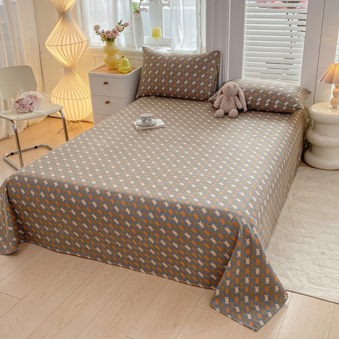 91家纺网 家纺一手货源 找家纺 米柳2025新款原棉老粗布凉席系列 摩尔