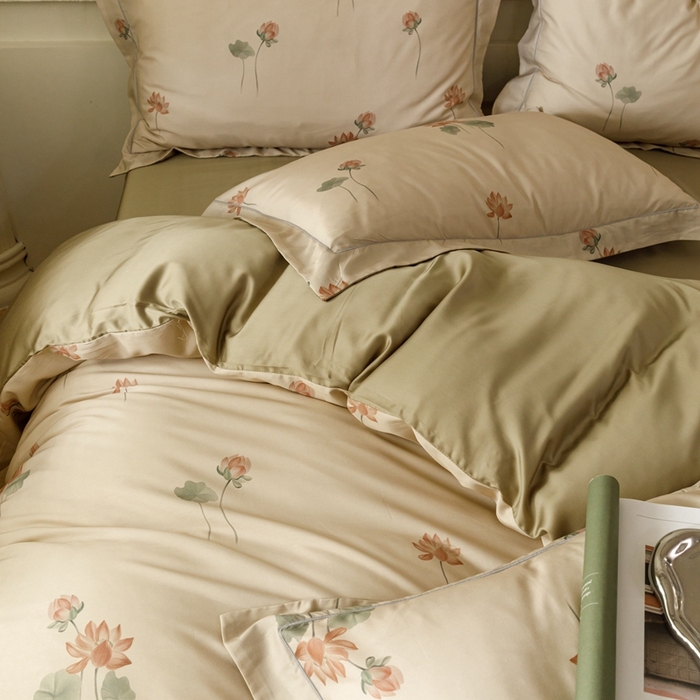 91家纺网 家纺一手货源 找家纺 金奇达2025新款【东方诗意】-轻氧水光莱赛尔（标准号全网控价（折后券后）不低于268） 暗香花