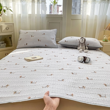 美克家居 2025新款泡泡纱软垫床护垫床褥子薄床垫 斑马狗平铺款