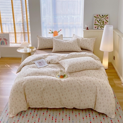 91家纺网 家纺一手货源 找家纺 （总）于果2025新款全棉双层纱四件套（第三批）