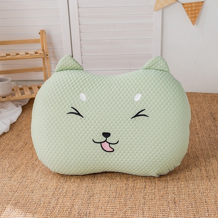  2025新款慢回弹冰豆凉枕枕头枕芯 猫肚冰枕-绿