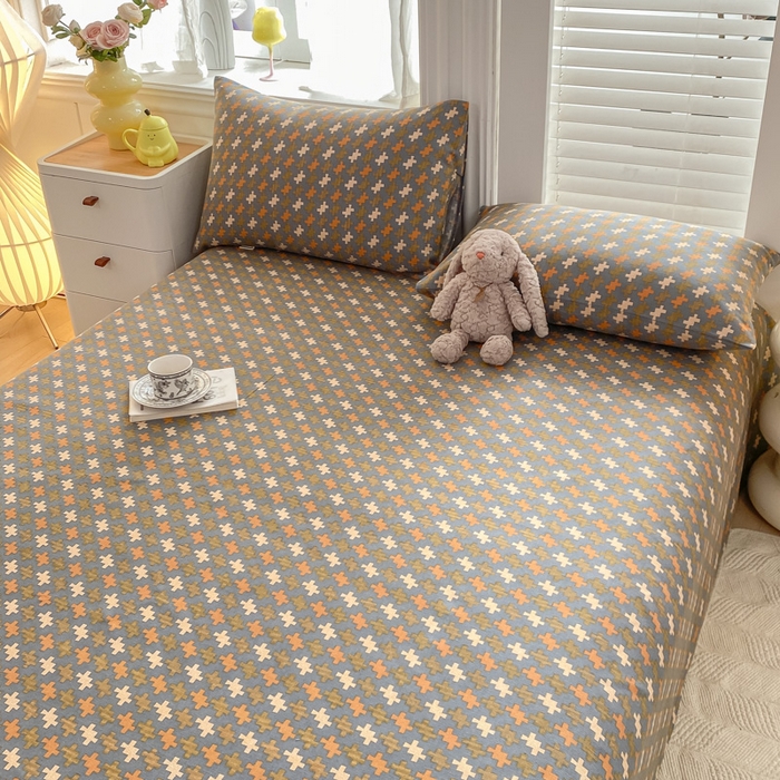 91家纺网 家纺一手货源 找家纺 米柳2025新款原棉老粗布凉席系列 摩尔