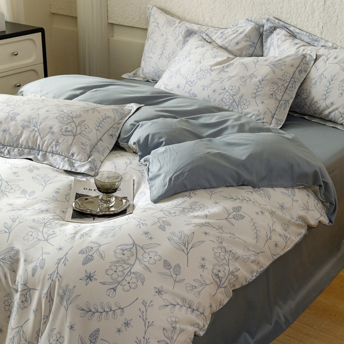 91家纺网 家纺一手货源 找家纺 金奇达2025新款【东方诗意】-轻氧水光莱赛尔（标准号全网控价（折后券后）不低于268） 洛晨蓝叶