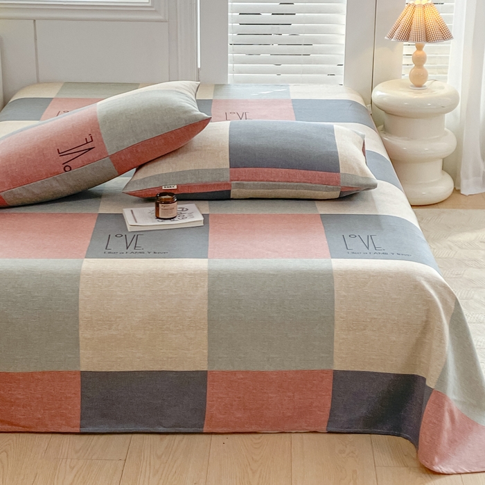 91家纺网 家纺一手货源 找家纺 米柳2025新款原棉老粗布凉席系列 色彩大格