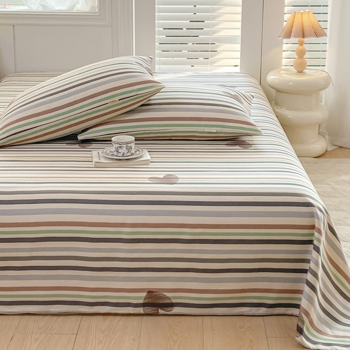 91家纺网 家纺一手货源 找家纺 米柳2025新款原棉老粗布凉席系列 心想乐园