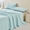 91家纺网 家纺一手货源 找家纺 雯豆家纺 2025夏季新品100%锦纶纯色凉感夏被空调被7A抗菌薄被子可机洗被芯 小冰皮锦纶夏被-淡水蓝