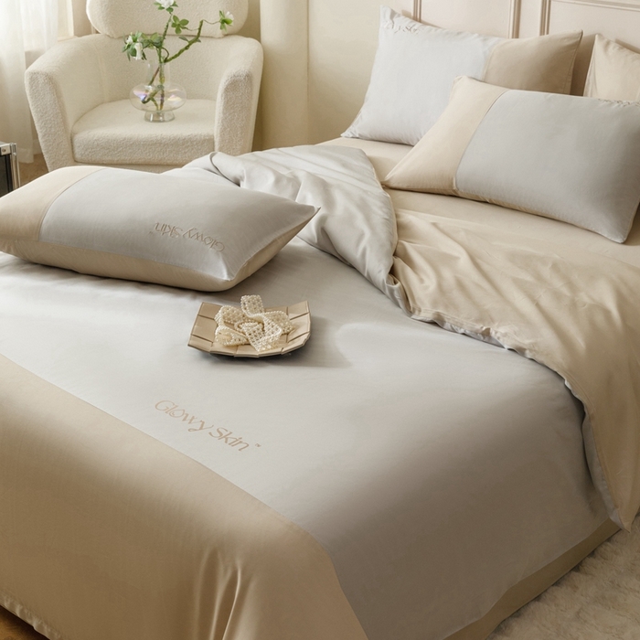 91家纺网 家纺一手货源 找家纺 金奇达2025新款【黛拉】-茧养莱赛尔四件套（标准号全网控价（折后券后）不低于228元） 黛拉-咖灰