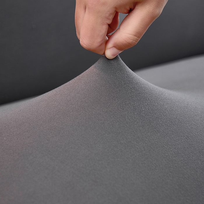 91家纺网 家纺一手货源 找家纺 共鸣沙发套 新款牛奶丝覆膜防水纯色系列沙发套 深灰色