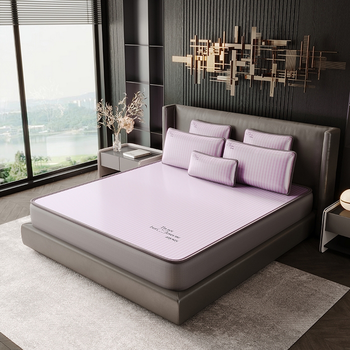 91家纺网 家纺一手货源 找家纺 （总）好眠好梦家纺 2025新款时尚条纹凉席