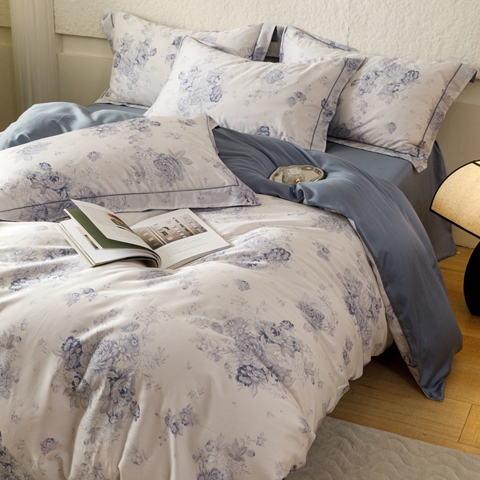 91家纺网 家纺一手货源 找家纺 金奇达2025新款【东方诗意】-轻氧水光莱赛尔（标准号全网控价（折后券后）不低于268） 蓝郁