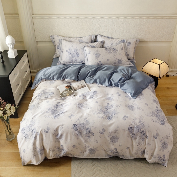 91家纺网 家纺一手货源 找家纺 金奇达2025新款【东方诗意】-轻氧水光莱赛尔（标准号全网控价（折后券后）不低于268） 蓝郁