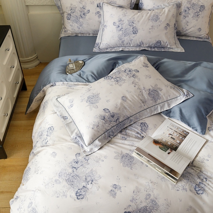 91家纺网 家纺一手货源 找家纺 金奇达2025新款【东方诗意】-轻氧水光莱赛尔（标准号全网控价（折后券后）不低于268） 蓝郁