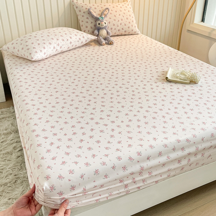 91家纺网 家纺一手货源 找家纺 （总）芯元素 2025新款针织双层纱印花床笠