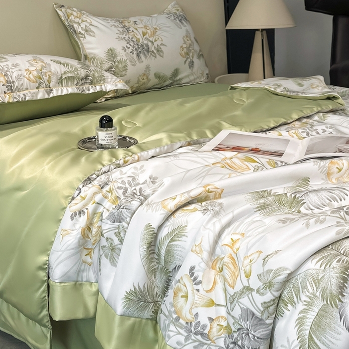 91家纺网 家纺一手货源 找家纺 （总）佳品居 2025新款直播水洗天丝夏被冰丝夏凉被空调被四件套