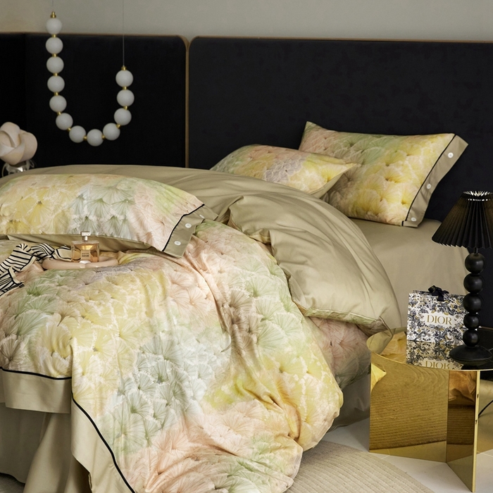 91家纺网 家纺一手货源 找家纺 金奇达2025新款【浮光花漾】-茧养莱赛尔四件套（标准号全网控价（折后券后）不低于258元） 冉冉星河