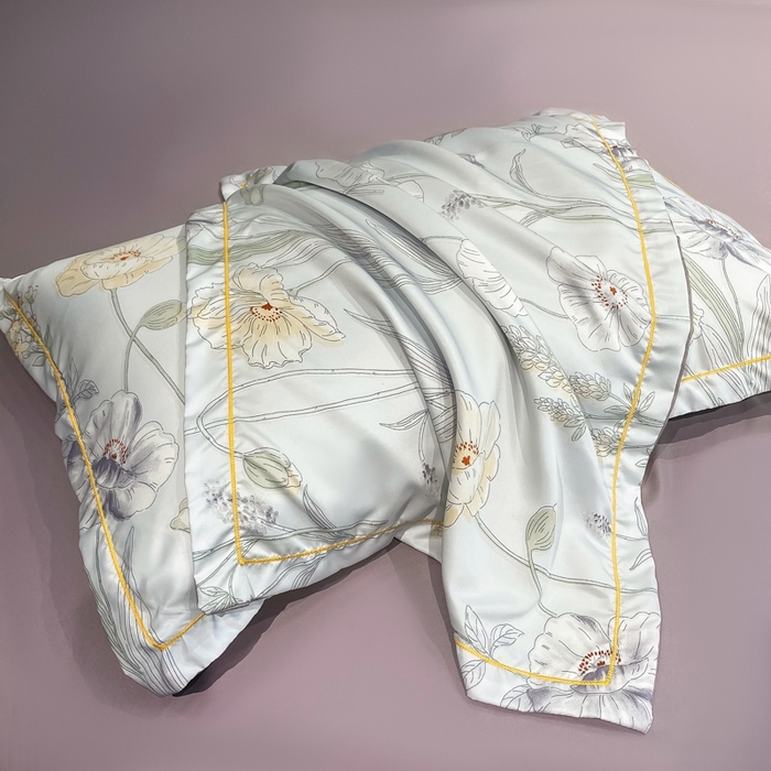 91家纺网 家纺一手货源 找家纺 佳品居 2025新款直播水洗天丝夏被冰丝夏凉被空调被四件套 兮颜紫 