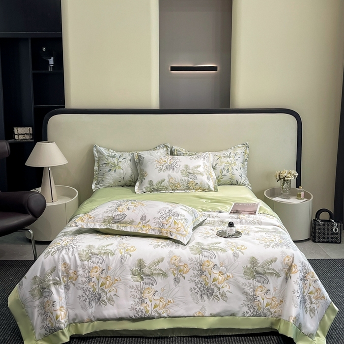 91家纺网 家纺一手货源 找家纺 （总）佳品居 2025新款直播水洗天丝夏被冰丝夏凉被空调被四件套