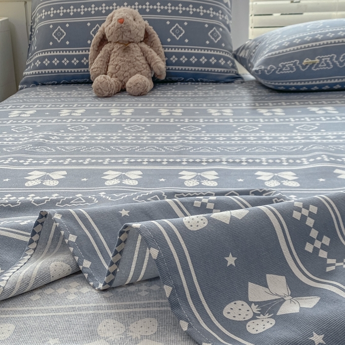 91家纺网 家纺一手货源 找家纺 米柳2025新款原棉老粗布凉席系列 休闲格调