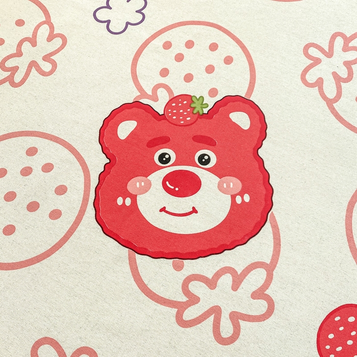 91家纺网 家纺一手货源 找家纺 米柳2025新款原棉老粗布凉席系列 草莓熊