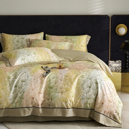 金奇达2025新款【浮光花漾】-茧养莱赛尔四件套（标准号全网控价（折后券后）不低于258元） 冉冉星河