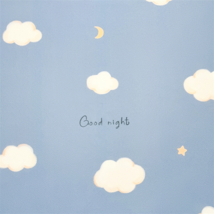 91家纺网 家纺一手货源 找家纺 雯豆家纺 2025夏季新品碳光冰丝凉席床笠款三件套印花小清新绑带冰丝席床罩 碳光冰丝席-床笠款-天空云