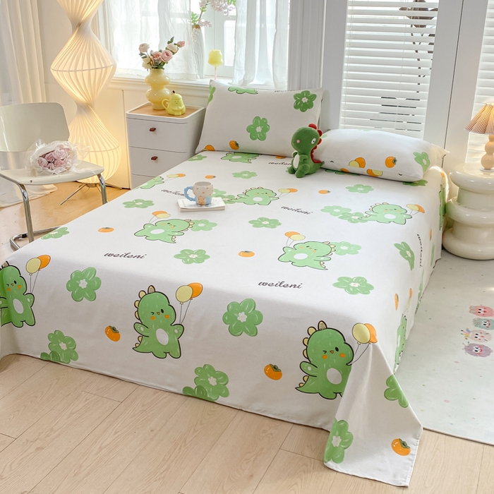 91家纺网 家纺一手货源 找家纺 米柳2025新款原棉老粗布凉席系列 小恐龙