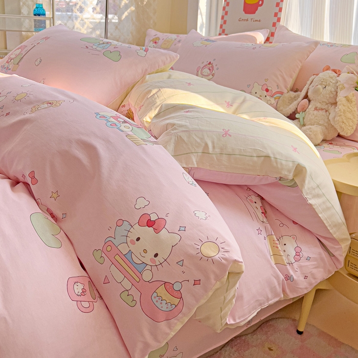 91家纺网 家纺一手货源 找家纺 （总）棉生活家纺 2025新款ins全棉小清新系列四件套