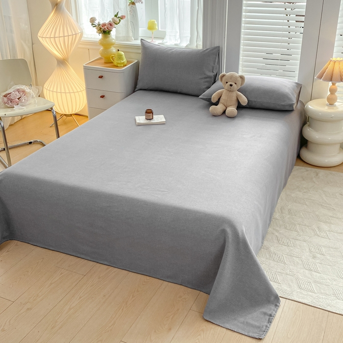 91家纺网 家纺一手货源 找家纺 米柳2025新款原棉老粗布凉席系列 梦境灰