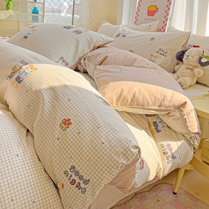 91家纺网 家纺一手货源 找家纺 （总）棉生活家纺 2025新款ins全棉小清新系列单品被套