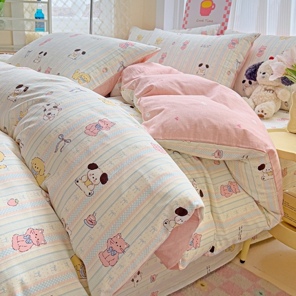 91家纺网 家纺一手货源 找家纺 （总）棉生活家纺 2025新款ins全棉小清新系列四件套