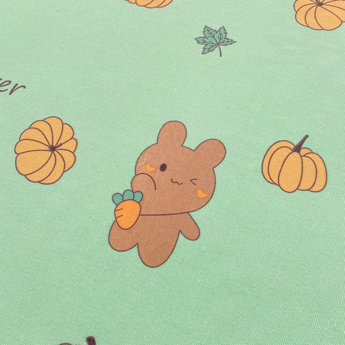 91家纺网 家纺一手货源 找家纺 米柳2025新款原棉老粗布凉席系列 南瓜小熊