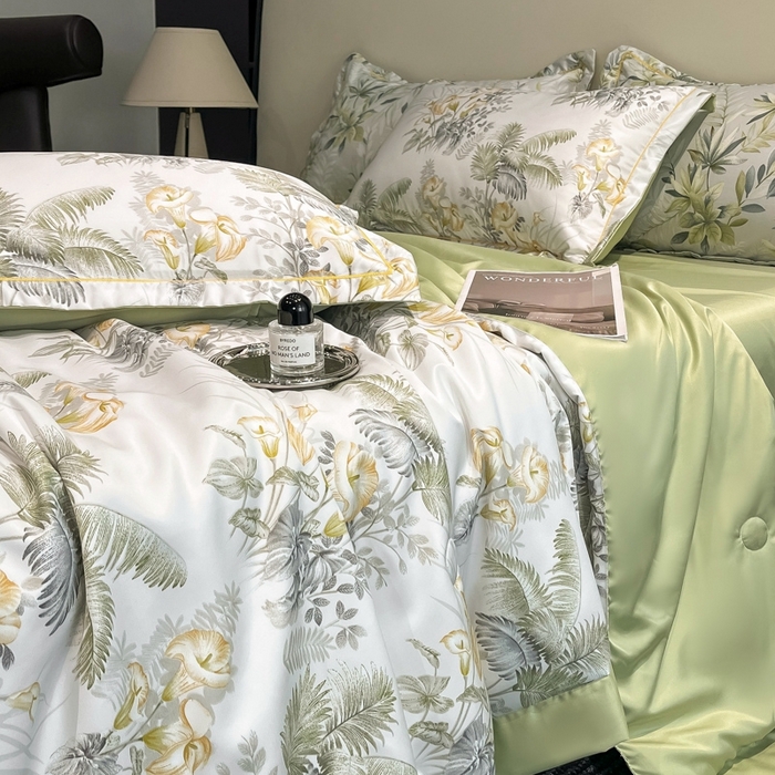 91家纺网 家纺一手货源 找家纺 （总）佳品居 2025新款直播水洗天丝夏被冰丝夏凉被空调被四件套