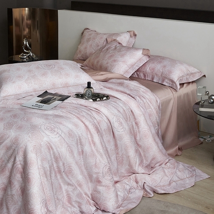 91家纺网 家纺一手货源 找家纺 （总）金奇达2025新款【 巴赫之音】-茧养莱赛尔四件套（标准号全网控价（折后券后）不低于258元）