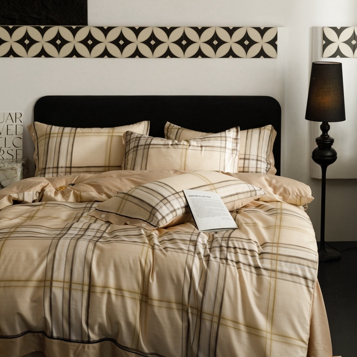 91家纺网 家纺一手货源 找家纺 金奇达2025新款【浮光半夏】-茧养莱赛尔四件套（标准号全网控价（折后券后）不低于258元） 伦纳德