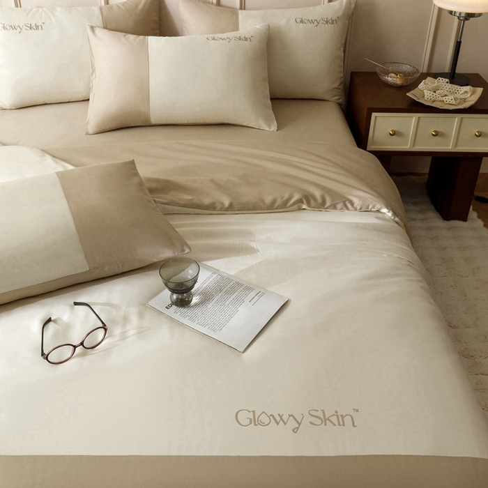 91家纺网 家纺一手货源 找家纺 金奇达2025新款【黛拉】-茧养莱赛尔四件套（标准号全网控价（折后券后）不低于228元） 黛拉-麦芽色