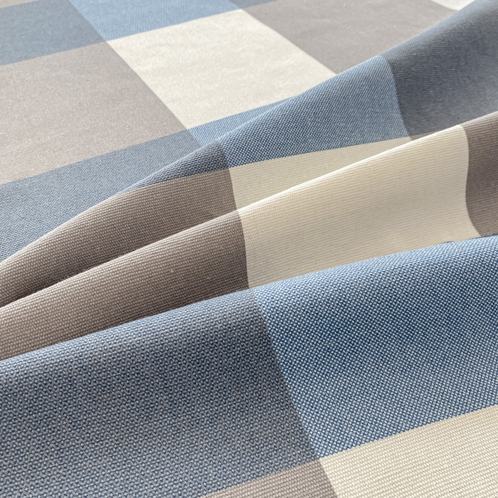 91家纺网 家纺一手货源 找家纺 米柳2025新款原棉老粗布凉席系列 湛蓝大格