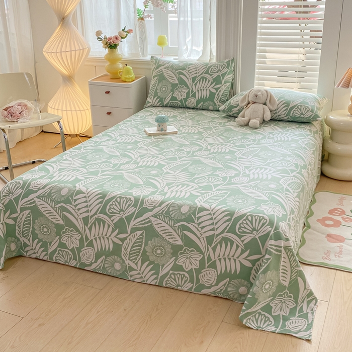 91家纺网 家纺一手货源 找家纺 米柳2025新款原棉老粗布凉席系列 花香恋