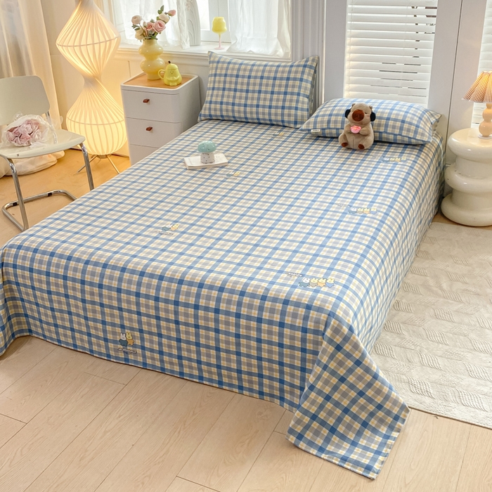 91家纺网 家纺一手货源 找家纺 米柳2025新款原棉老粗布凉席系列 兔宝贝