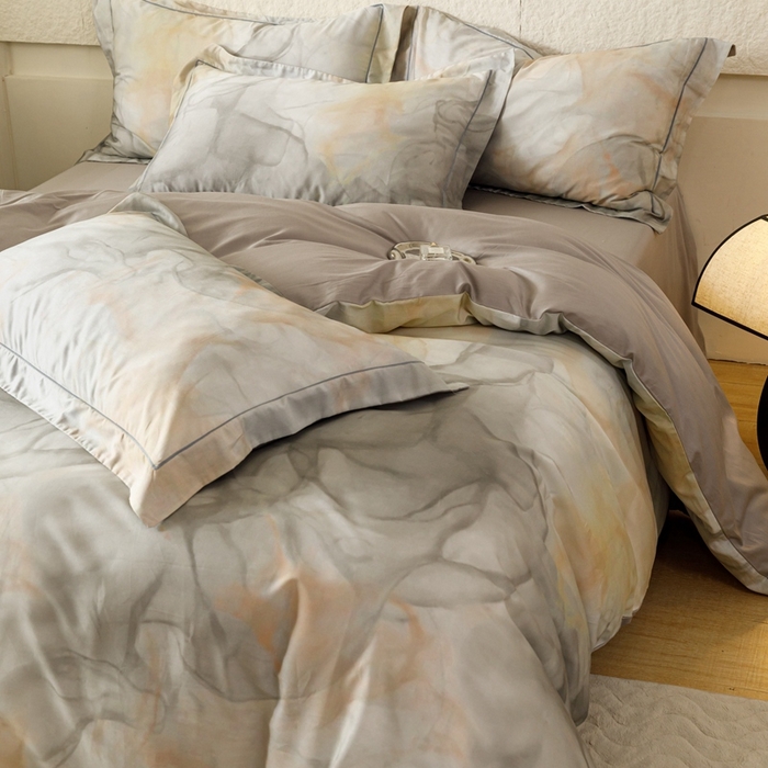 91家纺网 家纺一手货源 找家纺 金奇达2025新款【东方诗意】-轻氧水光莱赛尔（标准号全网控价（折后券后）不低于268） 曼得尔-灰